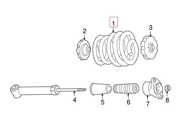 Audi Coil Spring - Front 8E0411105EH